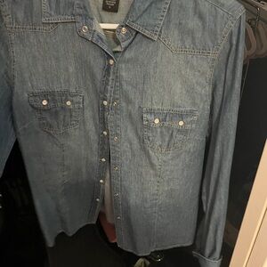 Denim Button-Up Shirt